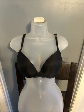 Black Lace Trim T-Shirt Bra - Women Intimates
